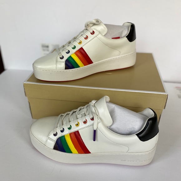 MICHAEL KORS Poppy Lace Up Nappa PU # 9. Rainbow - Picture 7 of 11